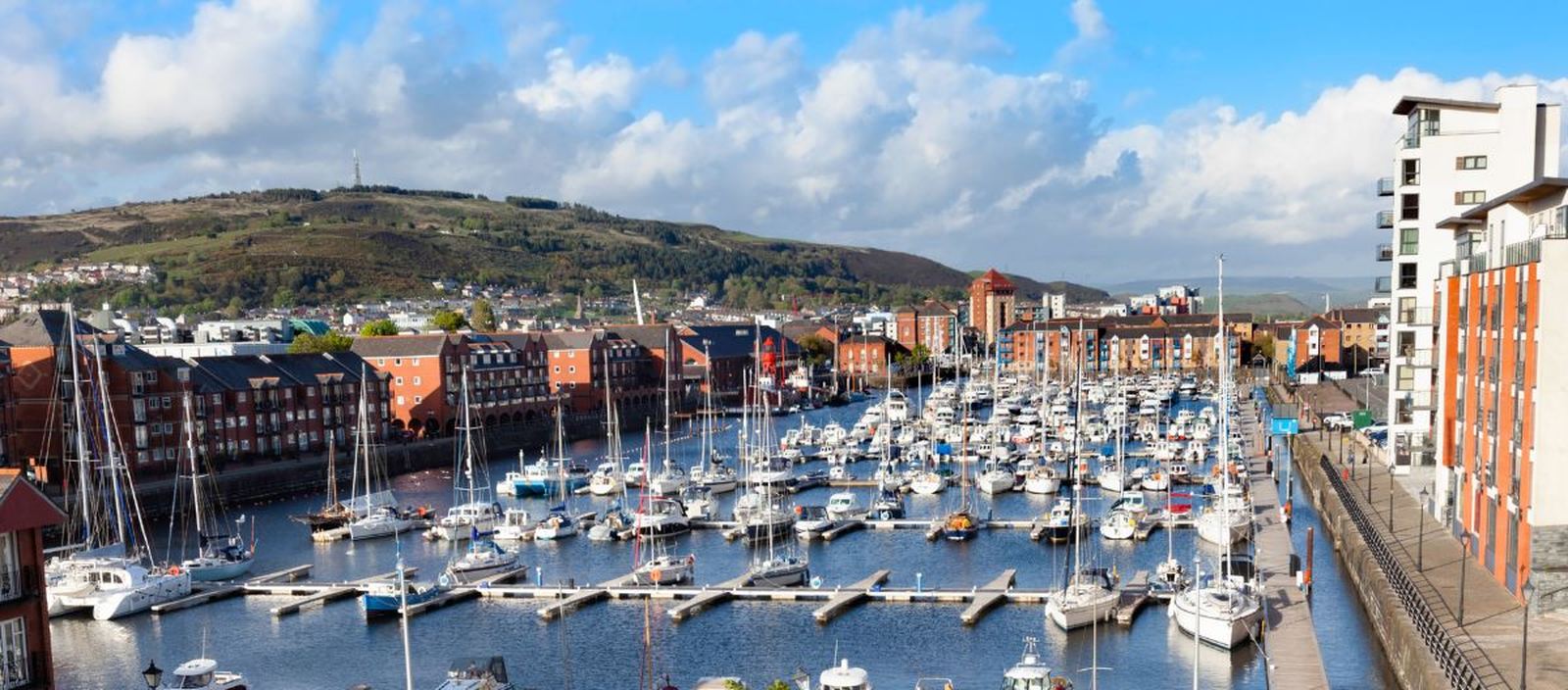 Swansea Marina and Kilvey Hill, Swansea